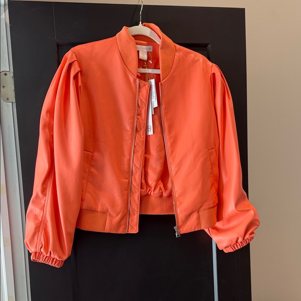 House of Harlow 1960 Vibrant Orange Bomber Jacket